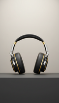 Lux gold edition headphones with chrome accents